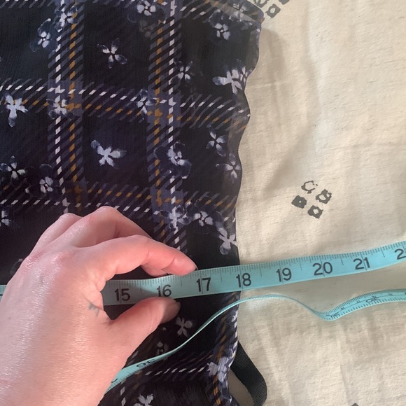 Simply Vera Wang hi-lo floral plaid dress M - Picture 13 of 13